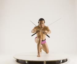 ELMER DIFFERENT KNEELING POSES WITH KATANA